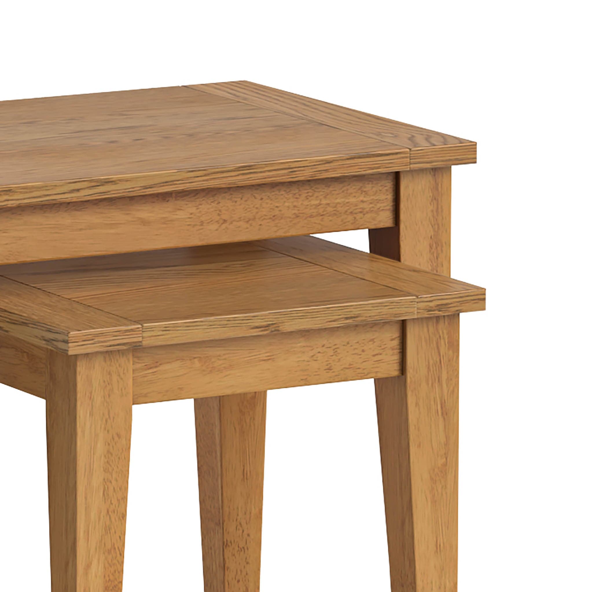 Fran Oak Nest of Tables Set