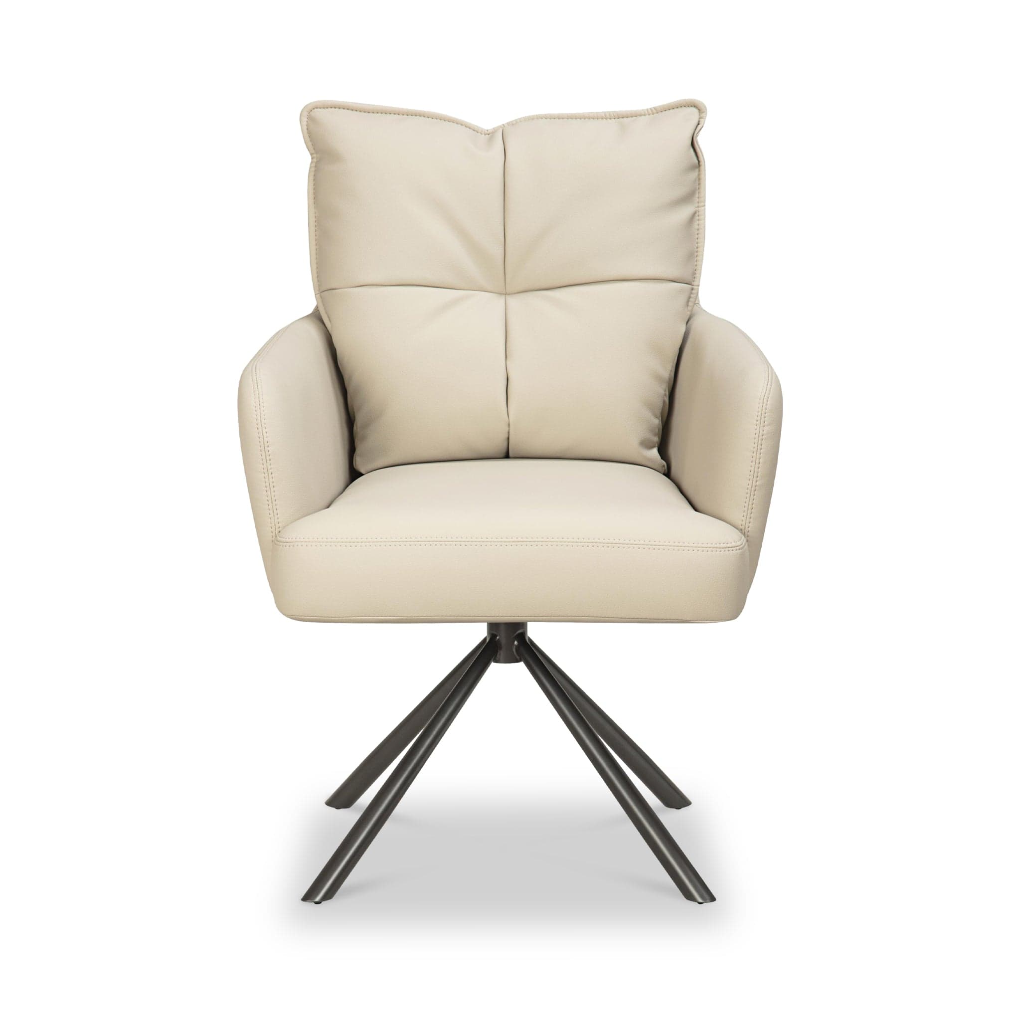 Sterling Faux Leather Swivel Dining Chair